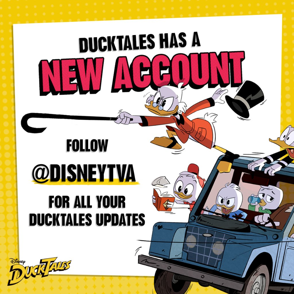 It's almost the new year, and almost time for a new account! #DuckTales content is moving to @DisneyTVA - follow for all the latest show updates 🦆