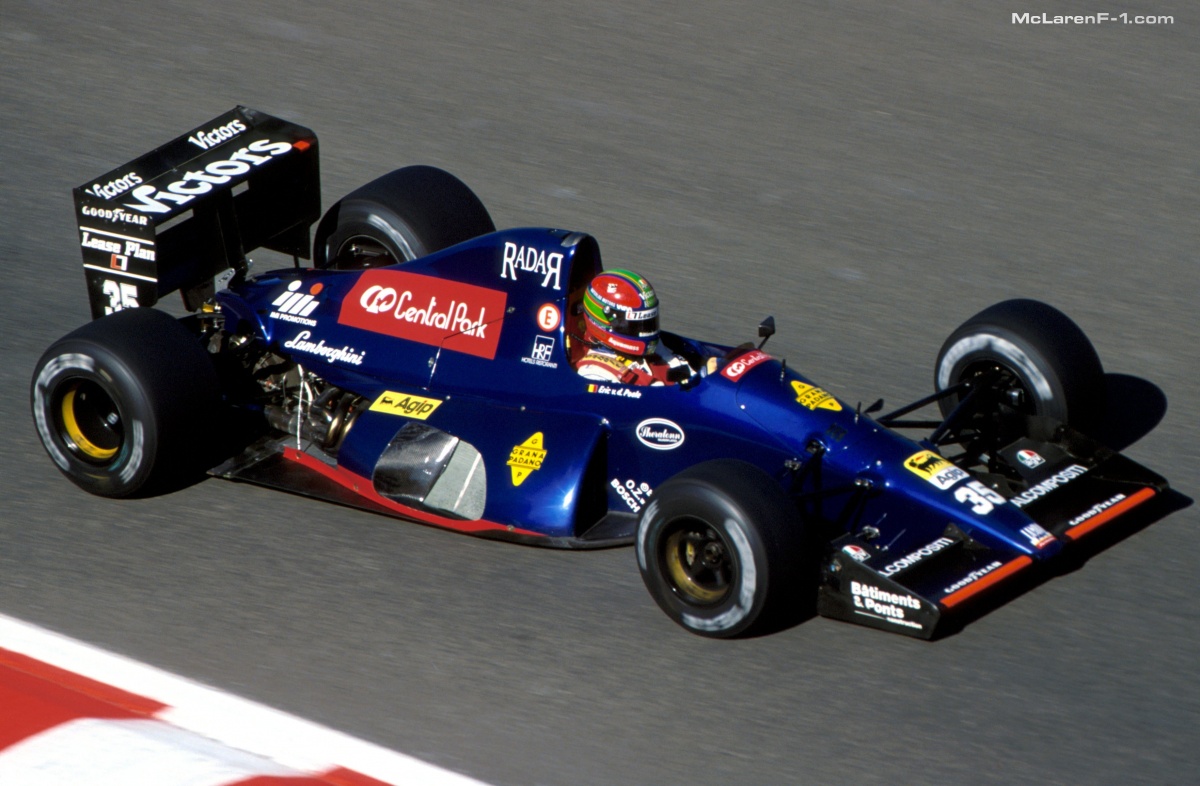 Eric van de Poele, Modena Lambo 291 - Lamborghini L3512, 3.5 V12. GP Bélgica 1991.

#F1