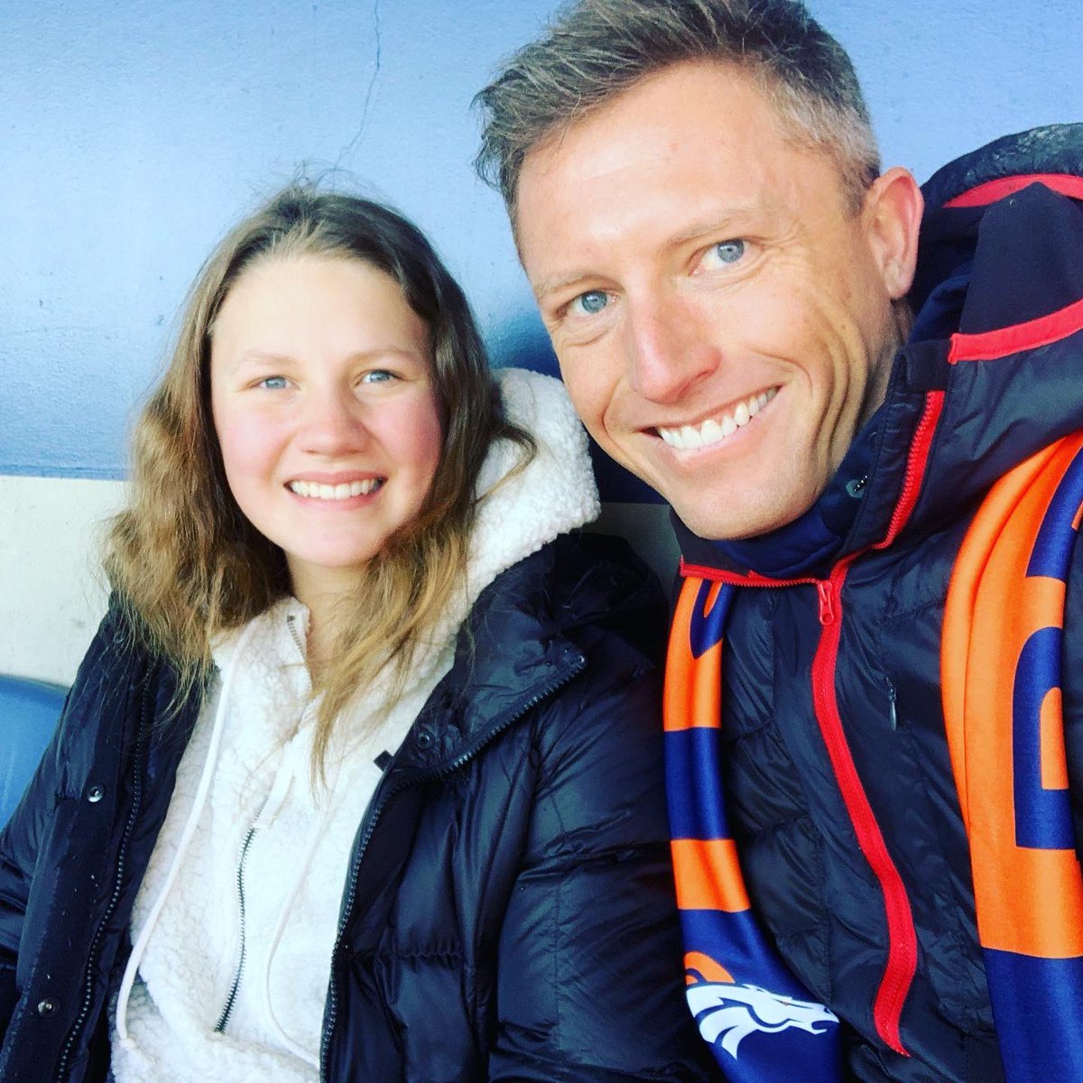 SportsDadMark's tweet image. Game day in our season seats with my favorite @Broncos fan!! #DenvsOak @BroncosCheer @BroncosTV #RaiderHater