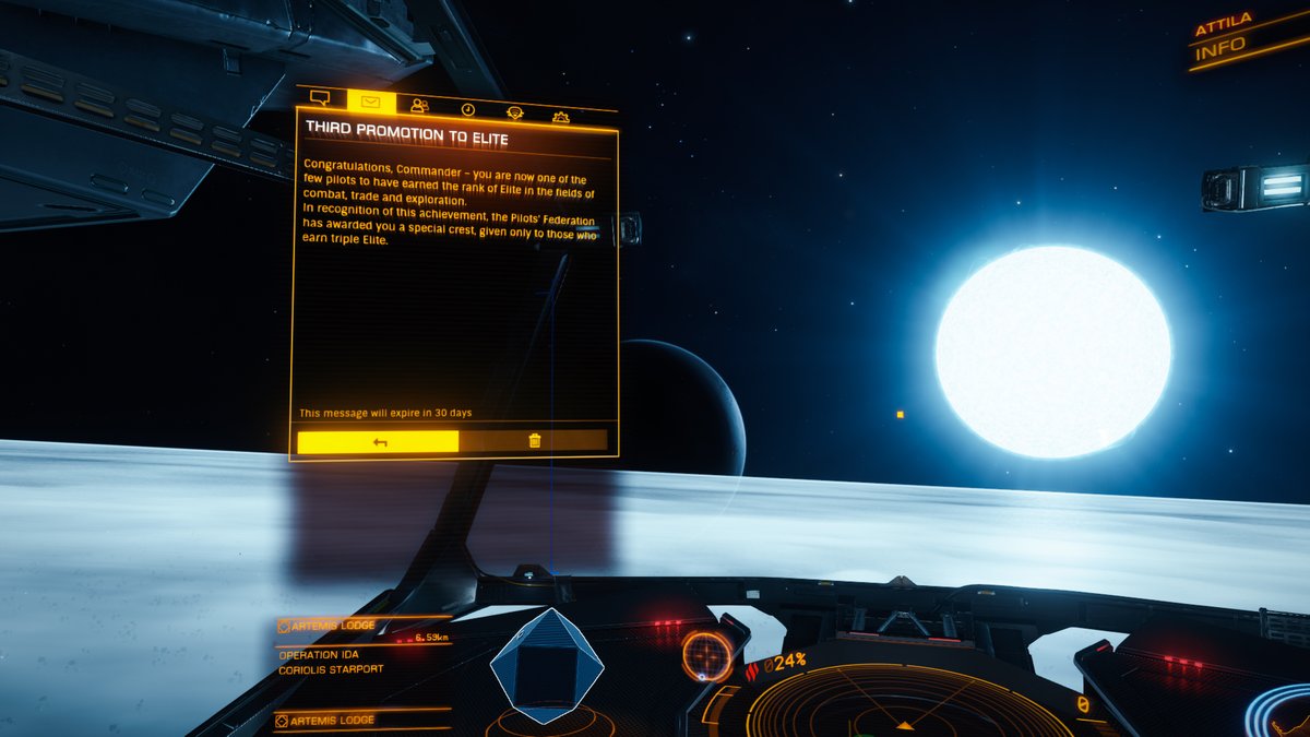 CMDR_Madaxo's tweet photo. Triple Elite!!!!

#EliteDangerous https://t.co/JPcBkSVmYM