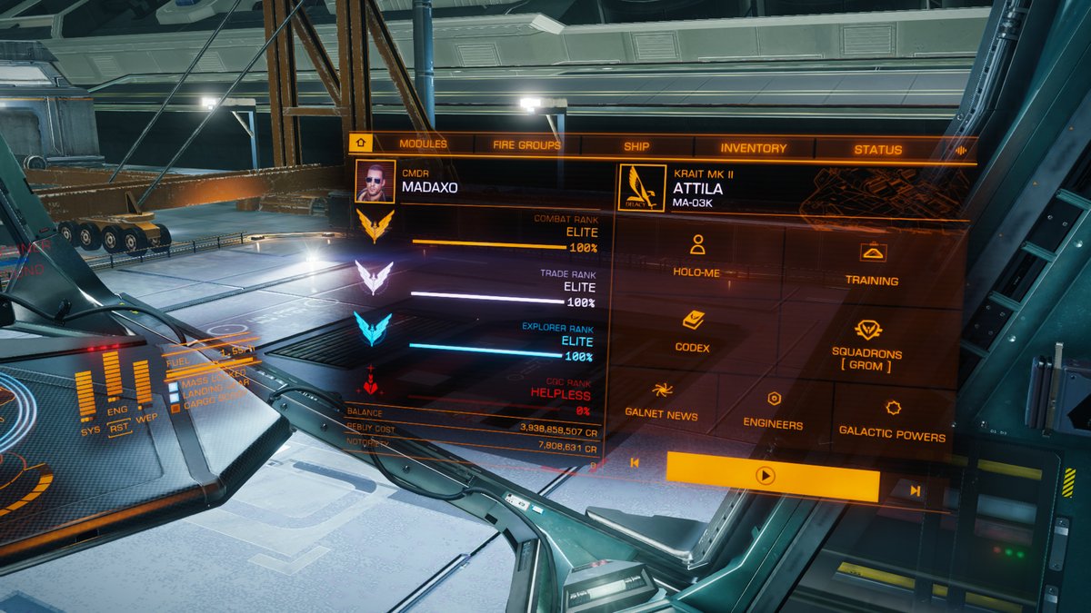 CMDR_Madaxo's tweet photo. Triple Elite!!!!

#EliteDangerous https://t.co/JPcBkSVmYM