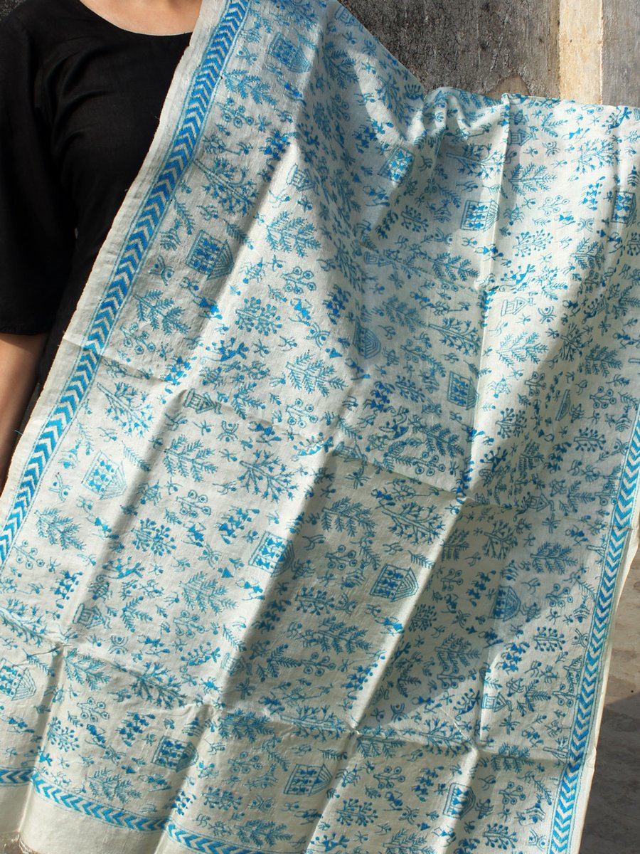 Shilphaat's tweet photo. Blue and white Warli-kantha Tussar silk Dupatta
Click on link to shop online: https://t.co/G4gVgDjZWq
#kanthawork #silkdupatta #kanthaa #tussarsilk #silkshawl #handembroidery #onlineshopping #handmade #shilphaat https://t.co/XuhKkpAwKm