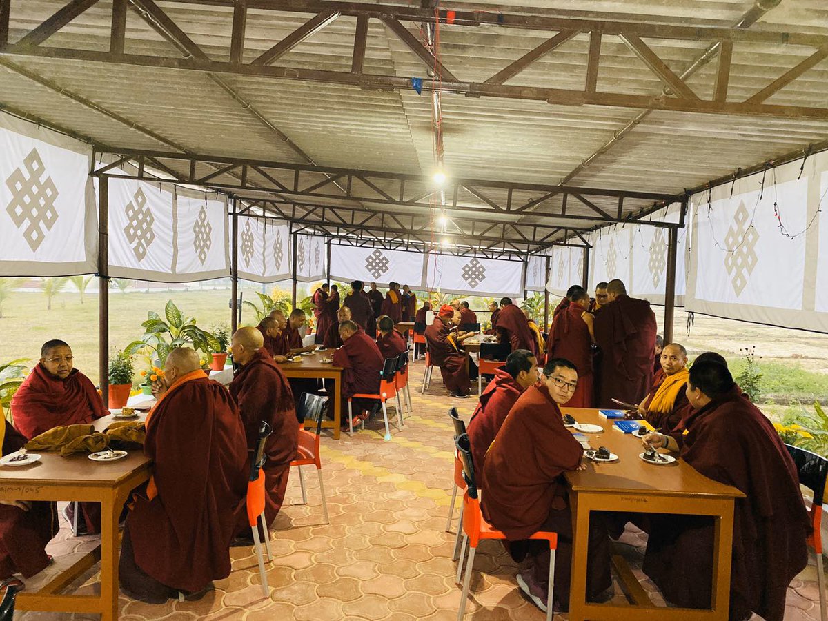 kagyu_monlam's tweet photo. Today, V Kyabje Bokar Khenchen Rinpoche inaugurated the GARCHEN CAFE along with Khenpos, Tulkus and Lamas. A space with a mission to serve and earn smile not profit. #garchen #cafe #garchencafe #monlam #kagyumonlam #coffee #cake #service #coffeetime https://t.co/vmKaN5vDJD