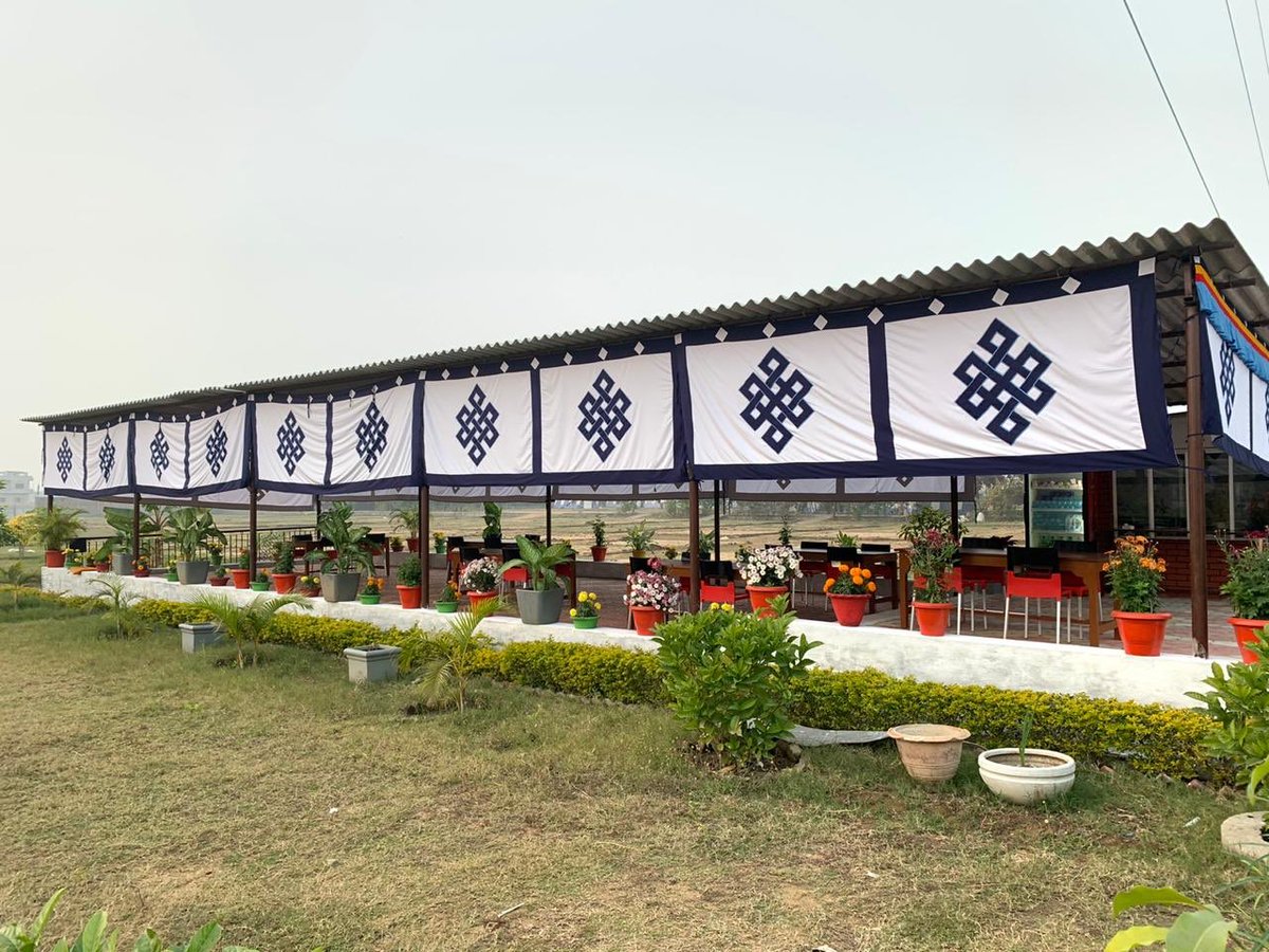 kagyu_monlam's tweet photo. Today, V Kyabje Bokar Khenchen Rinpoche inaugurated the GARCHEN CAFE along with Khenpos, Tulkus and Lamas. A space with a mission to serve and earn smile not profit. #garchen #cafe #garchencafe #monlam #kagyumonlam #coffee #cake #service #coffeetime https://t.co/vmKaN5vDJD