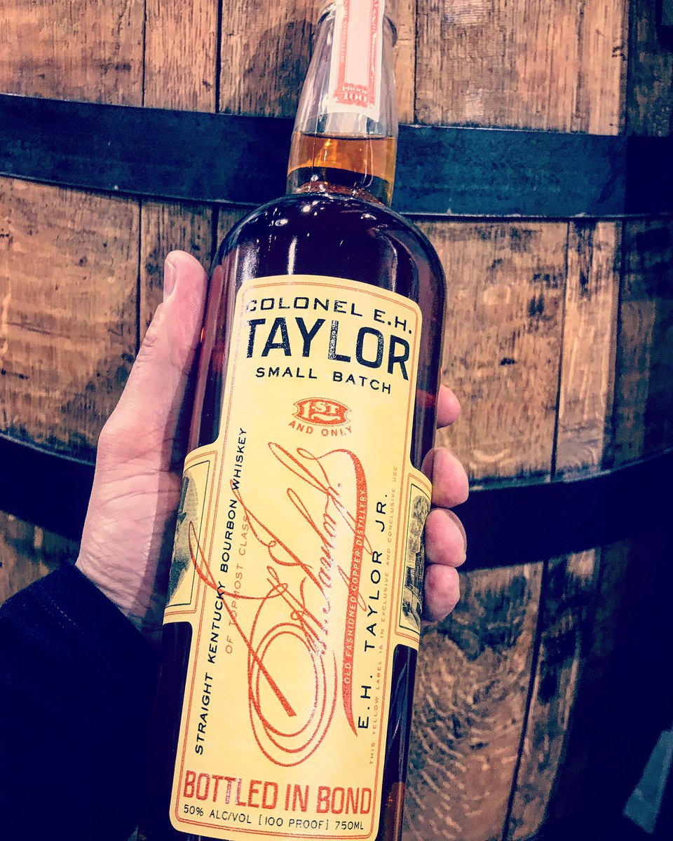 LPSpirits's tweet photo. Colonel E.H. Taylor #SmallBatch #Kentucky Straight #Bourbon #Whiskey from
@BuffaloTrace 
“Tastes of #caramelcorn sweetness, mingled with #butterscotch and #licorice. The aftertaste is a soft mouth-feel that turns into subtle spices of pepper &amp; tobacco.”
#ColonelEHTaylorSmallBatch https://t.co/zTlaHCYQu7