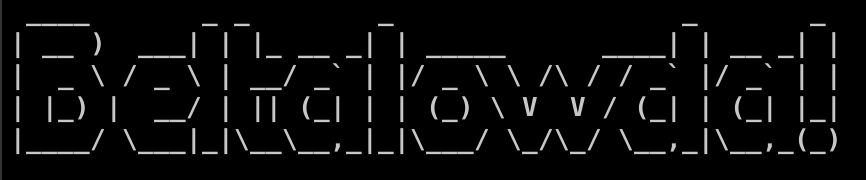 "beltalowda!" figlet text