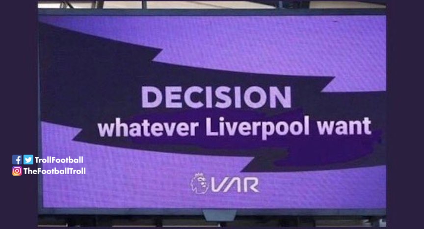 TrollFootball's tweet photo. VAR in a picture https://t.co/sNmKUWLSMc