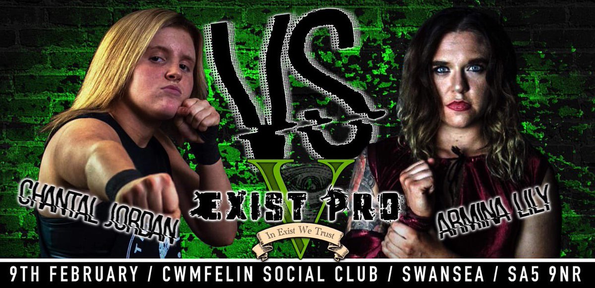 ExistPro's tweet photo. 🤼‍♀️ MATCH ANNOUNCEMENT!! 🤼‍♀️

@chantaljordan37 and @ArminaLily will make Exist Pro history as they are set to be the first two women to step into a Exist Pro ring!

Tickets available now on @RingsideWorld 

You won’t want to miss this match on the 9th of Feb in #Swansea! https://t.co/wUYXqSsWiQ