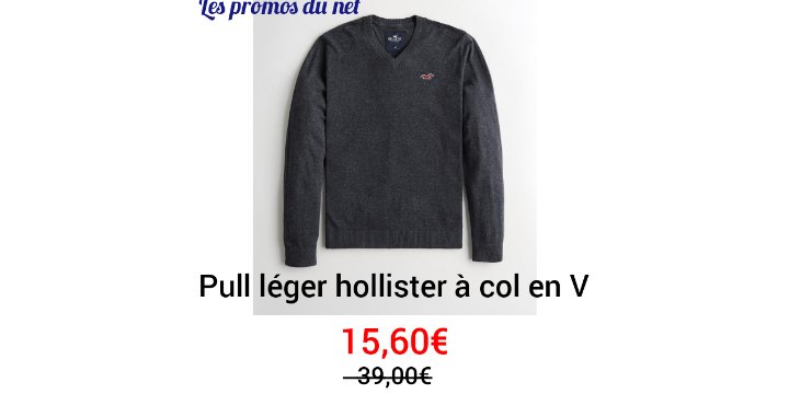 PromosLes's tweet image. 🔴 Pull léger Hollister à col en V
🔴Le site pour profiter de l'offre ⬇️ ⬇️ ⬇️
linktr.ee/les_promos_du_…
〰️ 〰️ 〰️ 〰️ 〰️ 〰️ 〰️ 〰️ 〰️ 
✔️Non oubliez pas de partager cette offre avec vos amis ☺️ 👥👥
#vetements