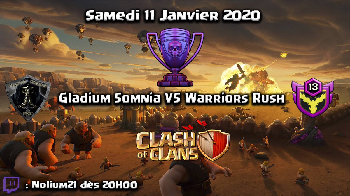 Et c'est partie notre premier match de préparation pour la #CasinoClashCup sera le 11 novembre 2020 sur la chaîne twitch  de @BiduLE87MCPE :
twitch.tv/Nolium21