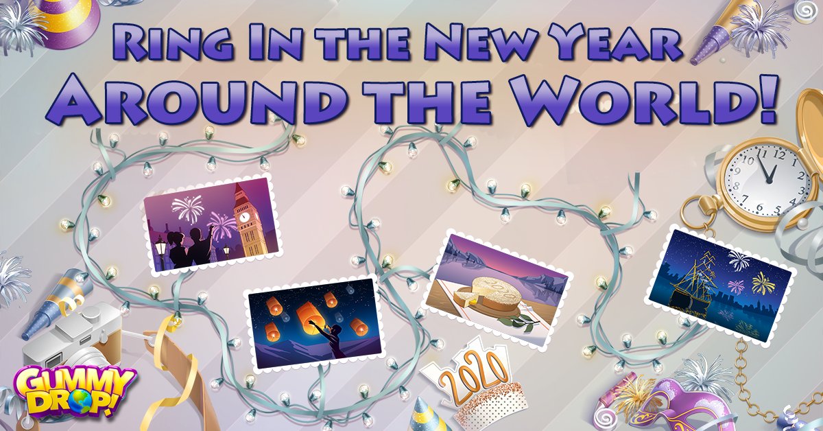 GummyDrop's tweet photo. Ring in the New Year around the world! Unlock 10 new levels every day as you travel around the globe! 🍾🥂🌍

Play Now -- https://t.co/tfvAPycL5z https://t.co/IQH5nVDDRn