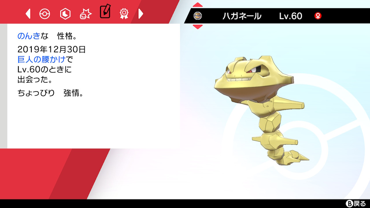 無戸月 剣初色違いはハガネール ポケモン剣盾 T Co L9wbulkfeq Twitter
