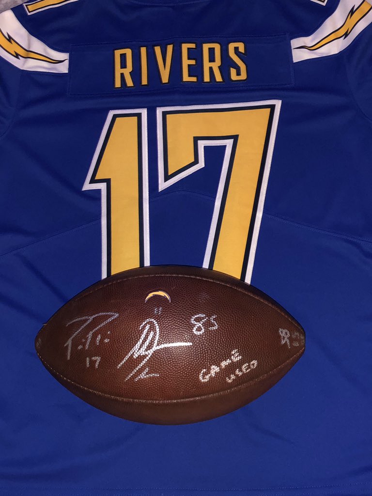 Matt89T's tweet photo. If Philip Rivers goes off for 500yds &amp; 6TDs  today I’ll gladly consider thinking about maybe possibly giving my prized possessions away. #Rivers17⚡️ https://t.co/cmznqdN2TY