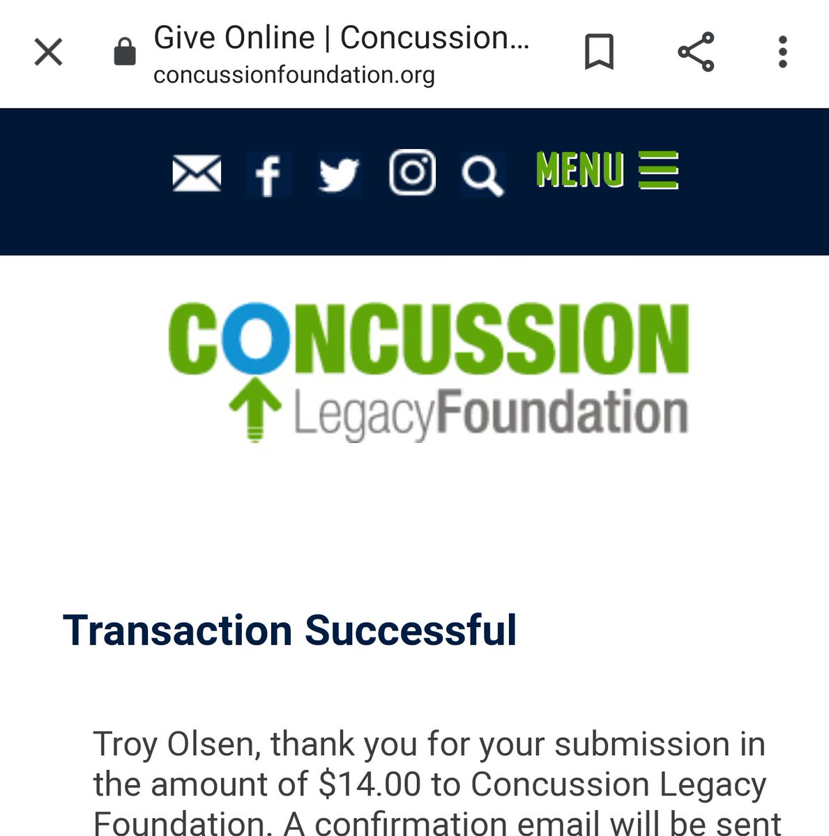 VoiceEnFuego's tweet photo. If my #chiefskingdom friends want to do something nice, maybe donate to #fitzmagic's charity https://t.co/RrKfsBNStZ after helping the @Chiefs lock down the 2 seed leading the @MiamiDolphins over the pats. I donated $14 because that is Fitz's number. https://t.co/enzqBGIDep