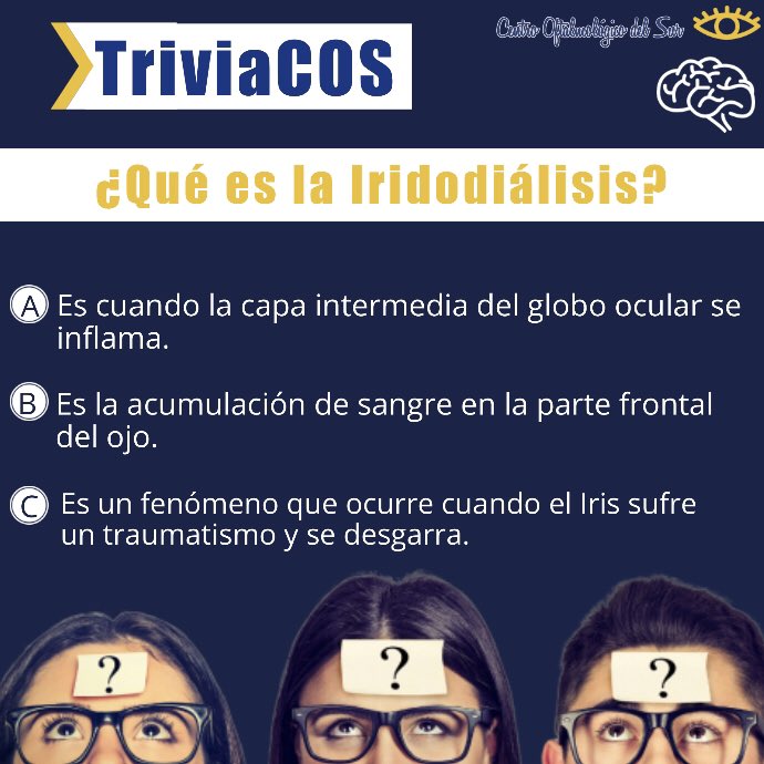 c_oftalmologico's tweet photo. Comenta la respuesta que consideres correcta 😁 #triviaCOS ... Esta noche encontrarás la respuesta  😎 ¡Feliz domingo! #felizdomingo #oftalmologia #ojos #oftalmologo https://t.co/MsIB0knbw2