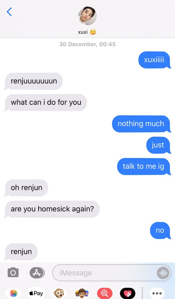 renjun texts yukhei!