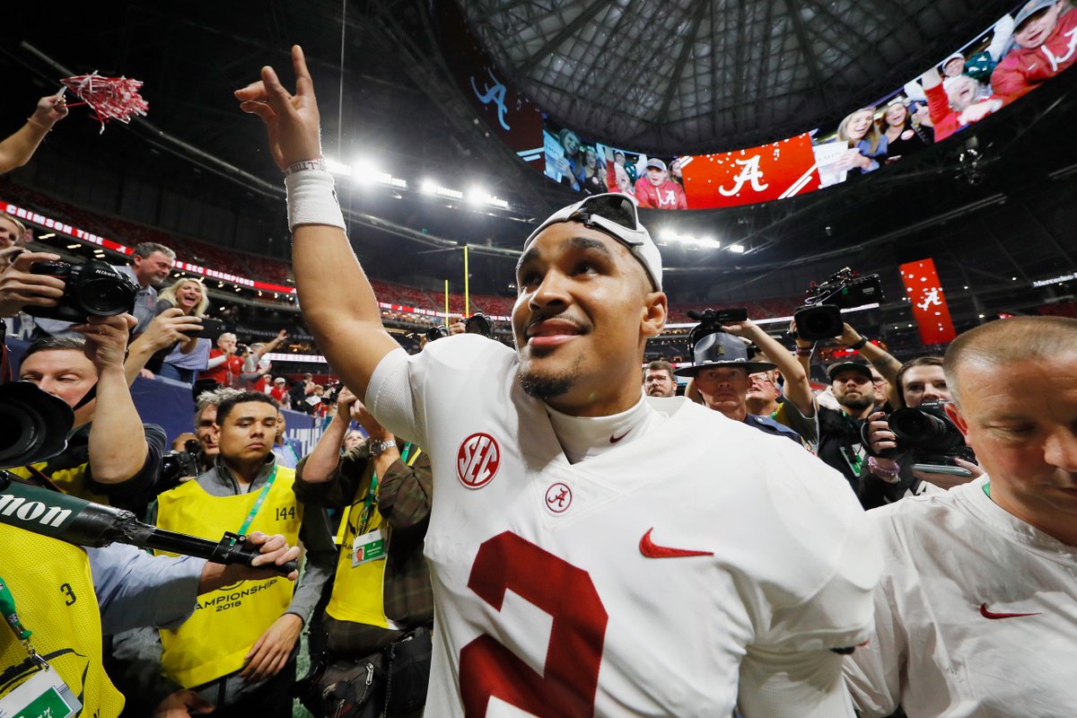 Jalen Hurts had an unbelievable college career

—2019 Heisman runner-up
—National champion
—Threw for 80 TDs, 9,477 YDS
—Won SEC Offensive POY as a freshman
—Came off the bench in the 4th to lead Bama to 2018 SEC title 
—Broke Bama &amp; Oklahoma single-season QB rushing YDS records