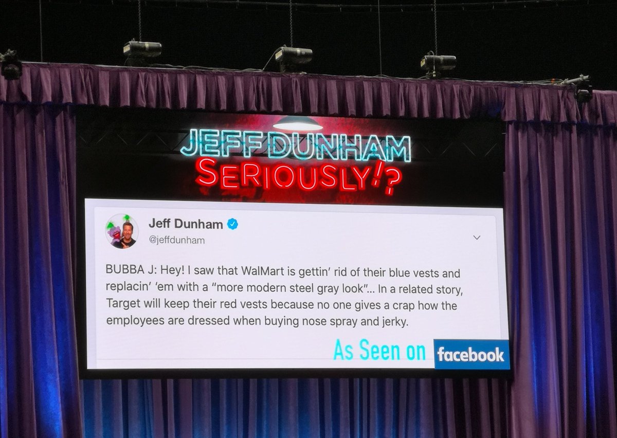 SamSabotage96's tweet photo. Jeff-fa-fa Dunhammmm
I'm so ready for this 😁❤️
@jeffdunham #JeffDunhamSeriously https://t.co/4Bf51M1eek