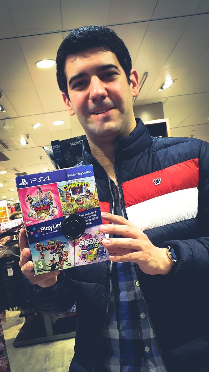 Anchel's tweet photo. Found the last 2 PS4 games I worked on in a bundle in Spain 😜 #Frantics #Chimparty #Playlink https://t.co/Urmy3dOJvv