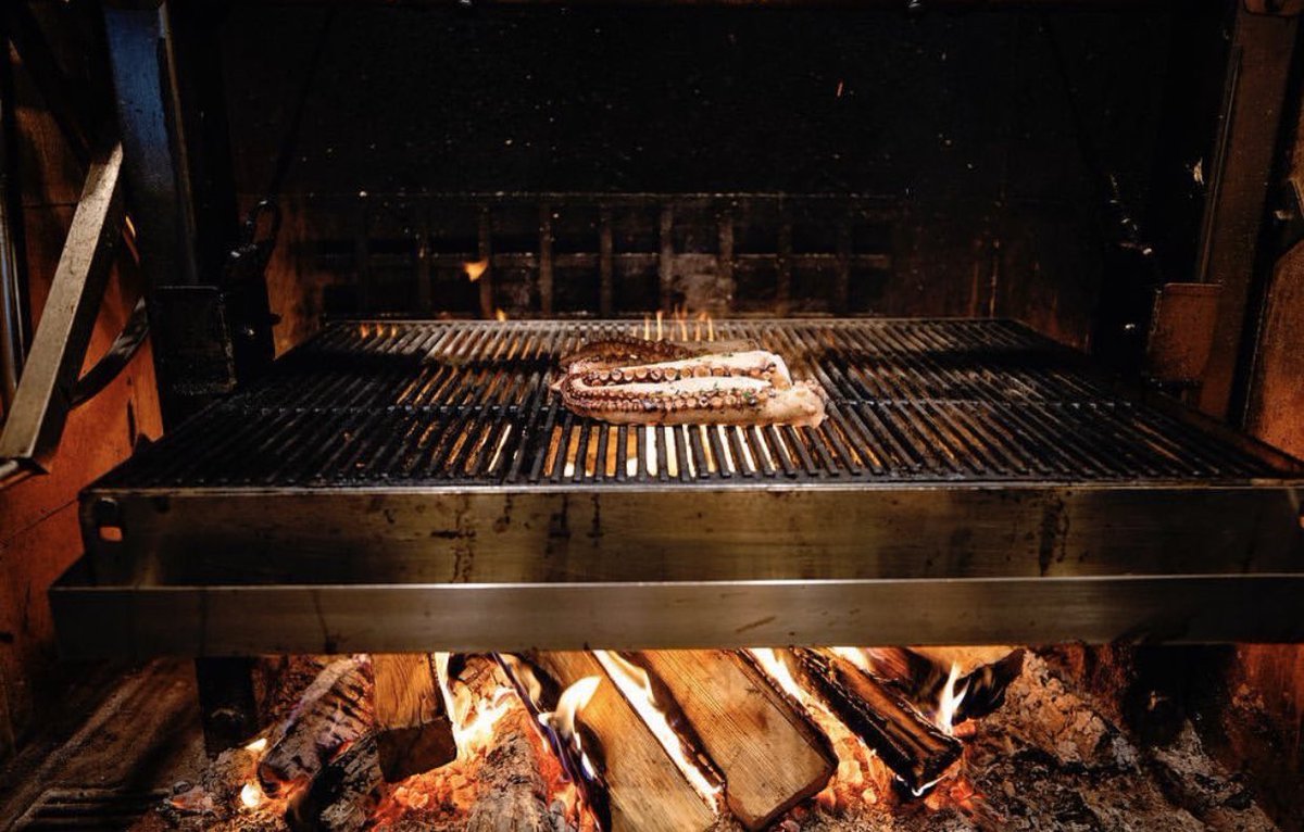 Before our Octopus dish hits the table, it gets the wood fire treatment 🔥.  #essexcountynj 
# faubourgmontclair #NJ #NY #NewYearEve #bergencounty #Montclair #NY #FoodPhotography #EssexCounty #FoodPorn #MichelineGuide #FoodConnoisseur #Gastronomy #GastronomicLovers #FoodStagram