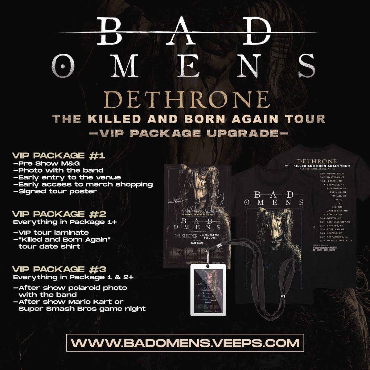 サイン付）Bad Omens Goodbye, Friend Tour VIP Bad Omens Australian Tour Confirmed! : r/BadOmens