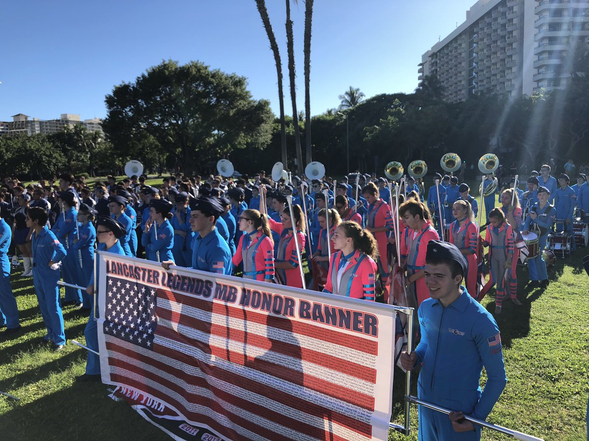 If you’re headed to the Lancaster Town Band Holiday Concert this evening (12/27- 7:30pm), you can view our Honor Banner we marched with in Honolulu, Hawaii earlier this month! Located to the right of the Aud entrance. <a href="/TownBand14086/">Lancaster Town Band</a> @VOL1849 <a href="/LCSDMusic/">Lancaster Music</a> <a href="/LancasterCSD/">Lancaster Schools</a>
