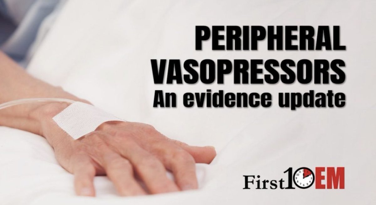 An Update on Peripheral Vasopressors via <a href="/First10EM/">Justin Morgenstern</a> first10em.com/update-on-peri… #FOAMed #FOAMcc

Extrav Rate ≈3 - 6%
Use good prox PIV
Limit Time of Infusion
Have IV Monitoring Protocol
Have Extrav Protocol
Be Careful Extrapolating OR pts to ER pts