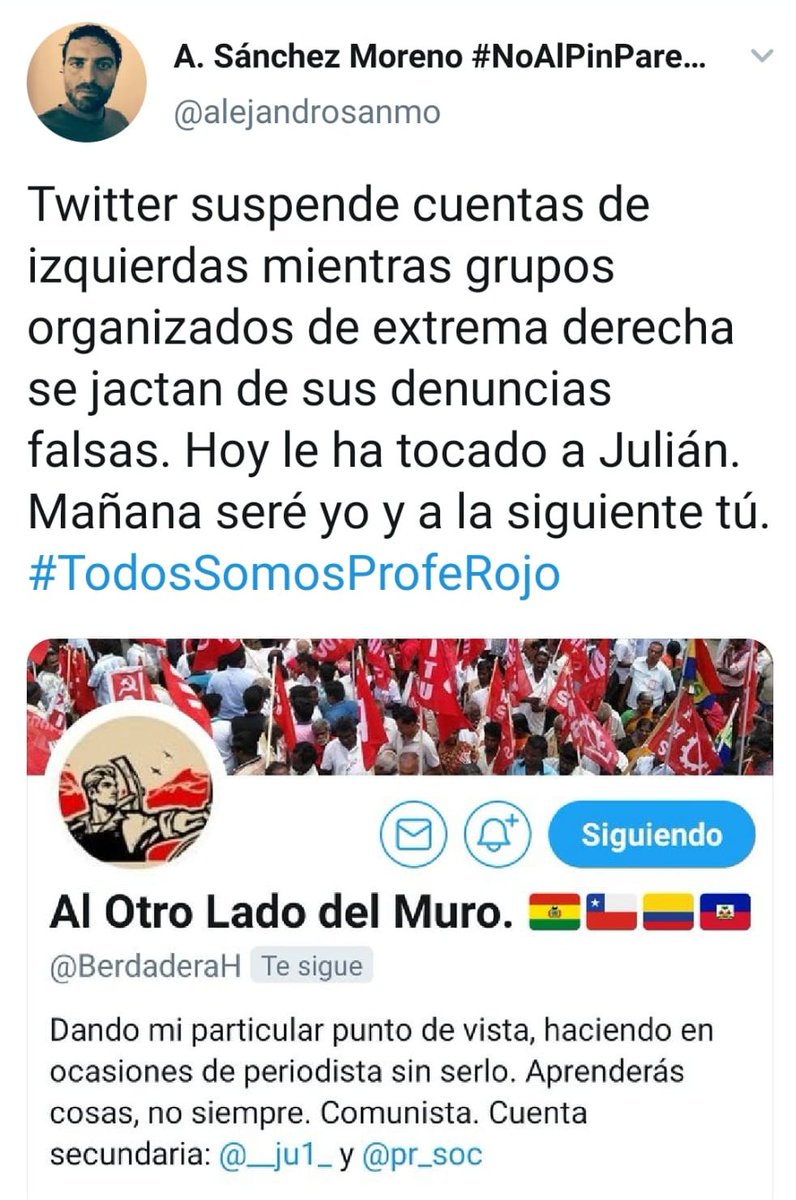 LaReportadora's tweet photo. Vaya día de llantos y lágrimas en Twitter.
Los antifascistas haciendo lo único que saben hacer.
#LeftistTears #Todossomosproferojo https://t.co/61113n7DgU