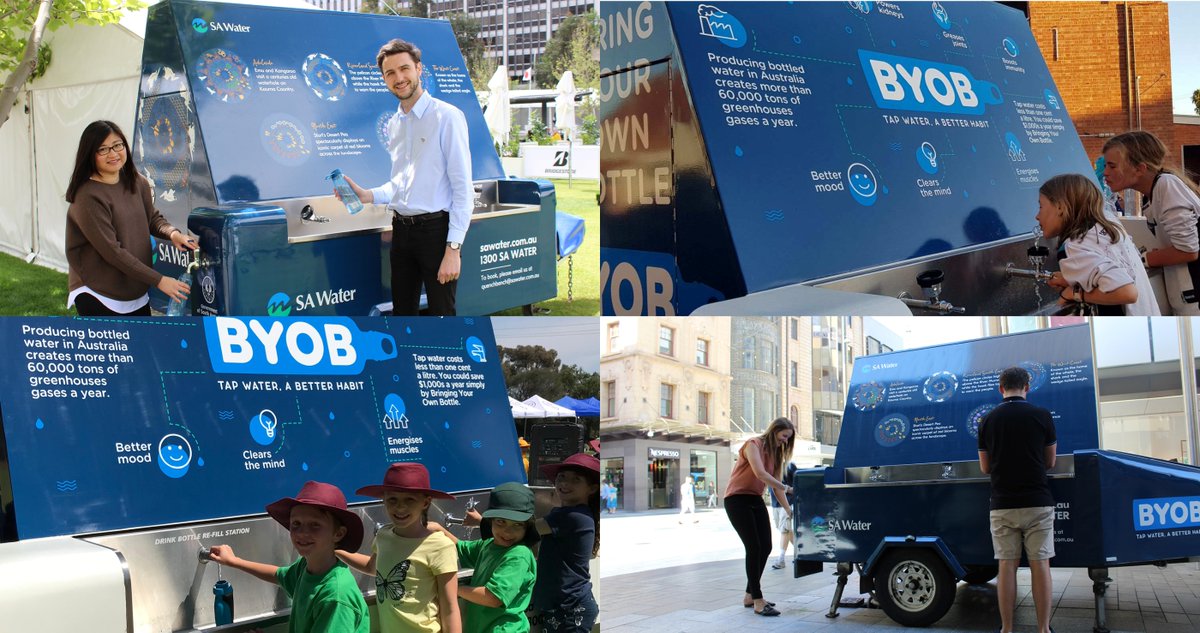 SAWaterCorp's tweet photo. Itβs been a busy 2019 for our Quench Bench! Over the last year, 156 events across South Australia have used the Quench Bench to provide free drinking water to more than 100,000 people. π§ #BestBitsof2019 #Together #SAWater https://t.co/ohlJryYKbI