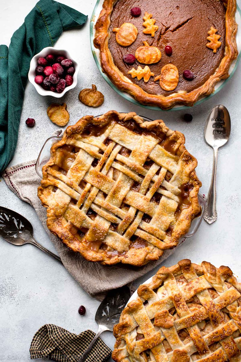 GotABadDesire's tweet image. *Sets out a trio of pies because it's cold and pie always helps.*