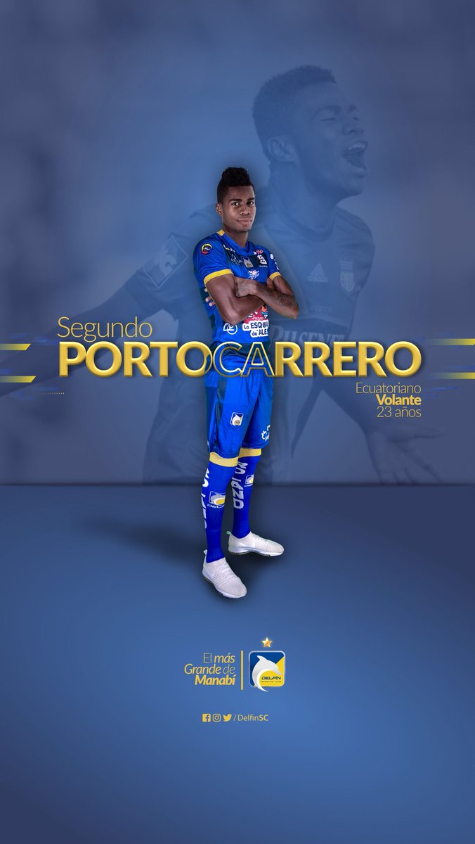 DelfinSC's tweet photo. ¡BIENVENIDO AL CAMPEÓN!💙💛
El volante ecuatoriano, Segundo Portocarrero se convierte en nuestro 6to refuerzo para la temporada 2020.
¡ÉXITOS, SEGUNDO!🏆
#ElMásGrandeDeManabí
#Campeones2019 https://t.co/87pdyxtrzy
