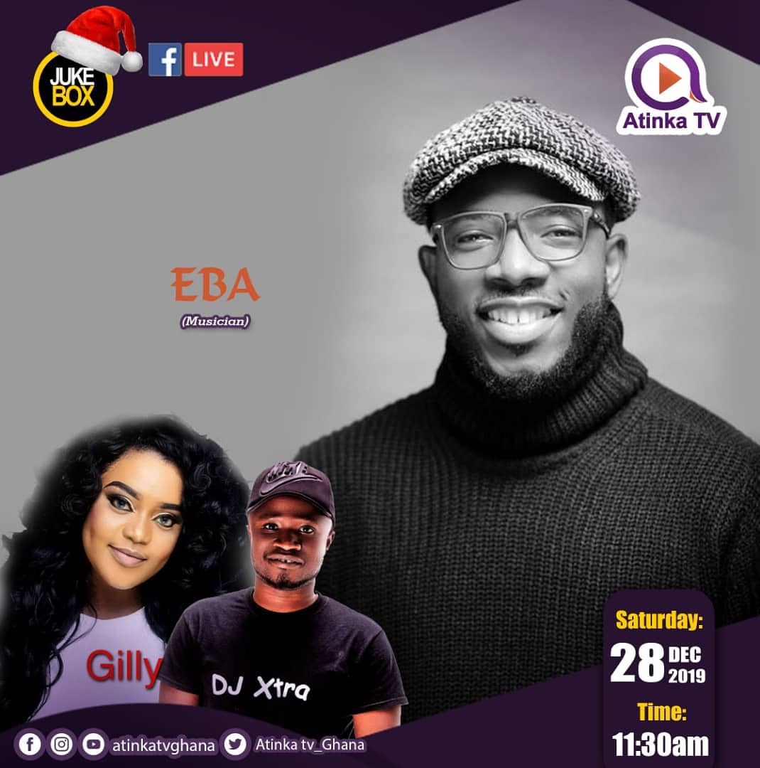 eba_official's tweet photo. Be a fan of Juke Box!
Watch me as I minister live tomorrow from 11:30pm on @Atinkatv_Ghana with Gilly as host. #BalmofGilead #Lala https://t.co/8g6AM2Cu5O