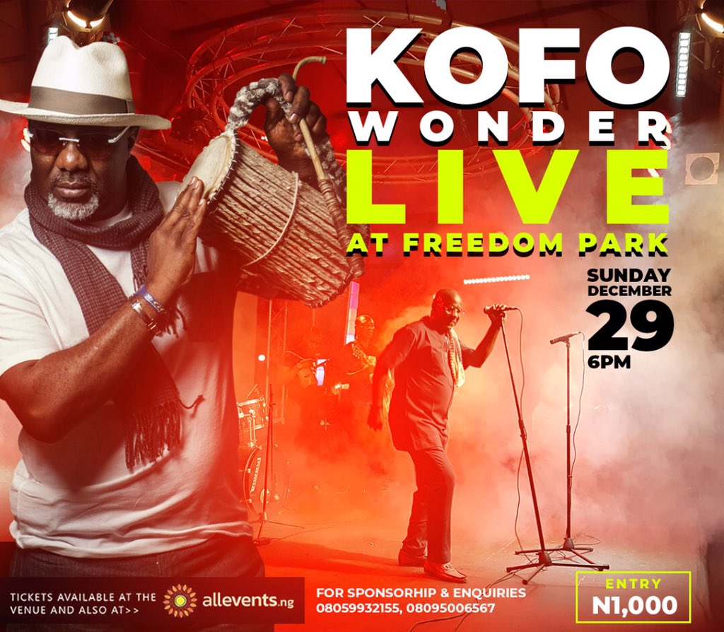 obasijuade's tweet photo. And The Celebration Continues........
Let’s Party Together with @KofoWonder This Sunday 29th Dec. At @freedomparklagos Broad Street, Lagos Island By 6pm.
#KofoWonderLive https://t.co/vJvFSay7OQ