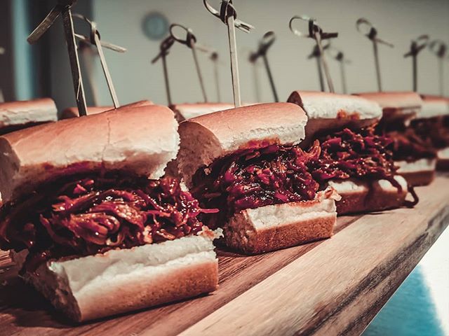 Super sticky sweet pulled pork sliders. Yes we did. Yes, they're awesome. .
.
. .
.
#canape #canapes #bbqporn #pulledpork #bbq #catering #streetfood #foodporn #londonfoodscene #londonfoodie #londonstreetfood #luxuryfood #cheese #canapeideas #hungry #foodlover #americanfood #popup