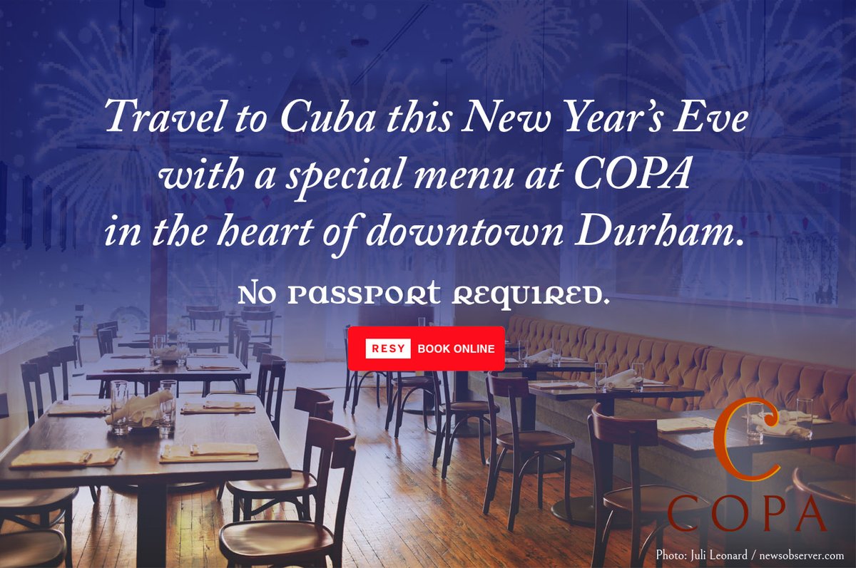 Alex Gordez Live for New Year's Eve at COPA in downtown Durham! You don't want to miss this very special evening! Make your reservation now..."Travel to Cuba this New Year's Eve. No Passport Required." #alexgordezlive #spanishguitar #newyearseve #COPA 
copadurham.com/events/nye-2019
