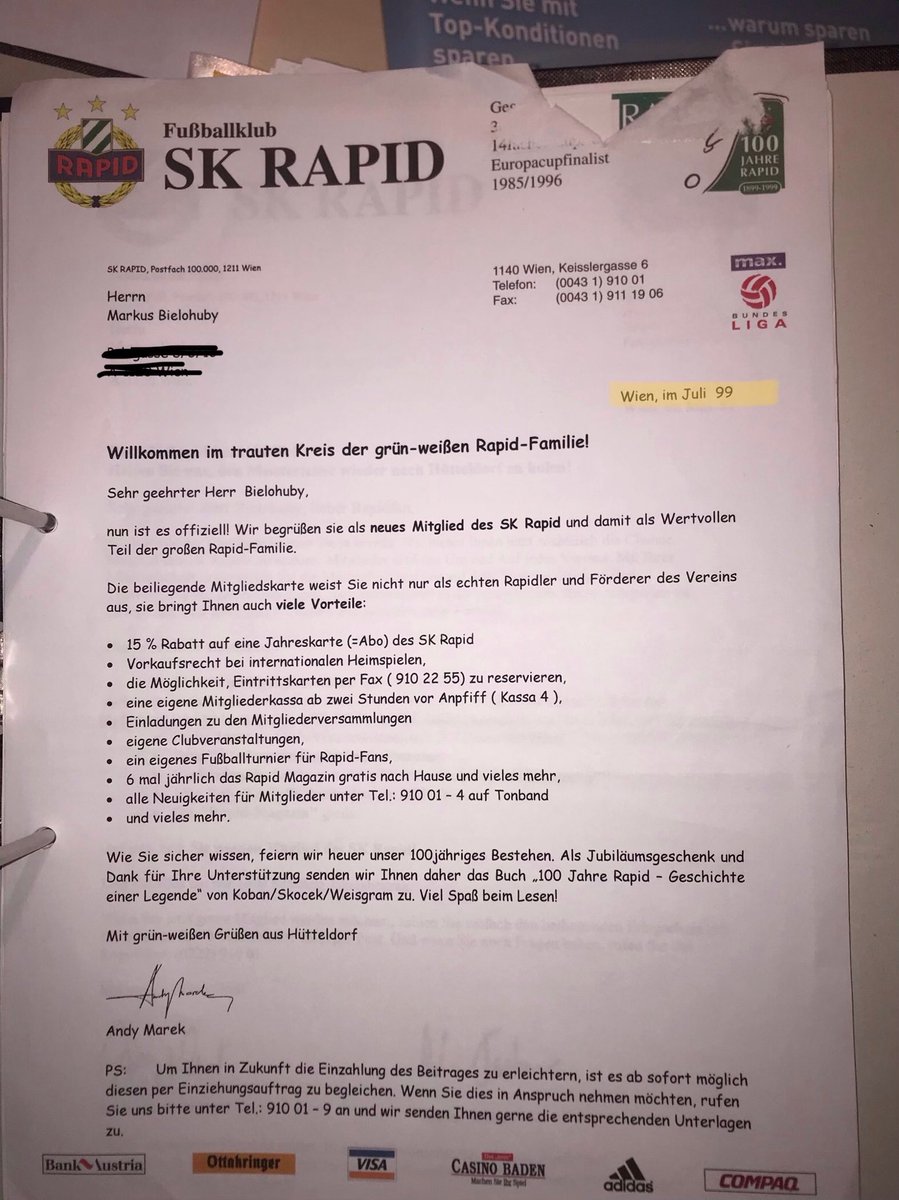 bielo70's tweet image. Fundstück der Woche
20 Jahre Mitglied @skrapid 😳
#scr2019