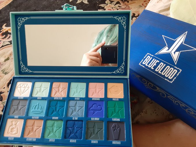 just got my @JeffreeStar  blue blood pallet. I can't wait to use it. I literally always wear blue. most<a class="tags" target="_blank" title="On Twitter" href="/?out=eyJ0eXAiOiJKV1QiLCJhbGciOiJIUzUxMiJ9.eyJpYXQiOjE3MjY1MjI3MTksImlzcyI6InR3cG9ybnN0YXJzLmNvbSIsIm5iZiI6MTcyNjUyMjcxOSwiZXhwIjoxNzU4MDU4NzE5LCJyZWRpcmVjdF91cmwiOiJodHRwczovL3R3aXR0ZXIuY29tL0plZmZyZWVTdGFyIn0.ZfIUMGDQeT3kOSMfdTPfKKJGRrJ4VhsPsbnMcUjHnKXp7tu8fIY0bGiEM4QXyG7pLVxRxNnBY8g6FGKyKnSD4Q">@JeffreeStar</a>