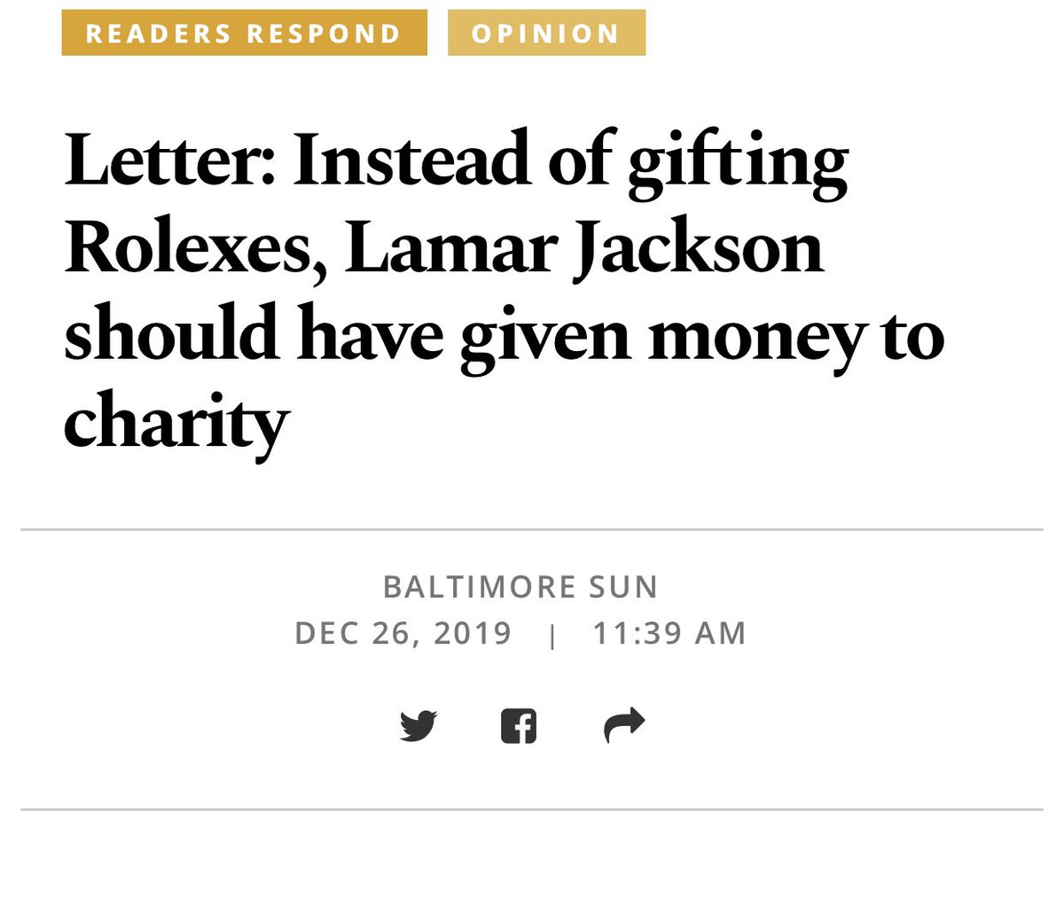 There Was At Least One Take About Lamar Jackson S Gifts To His