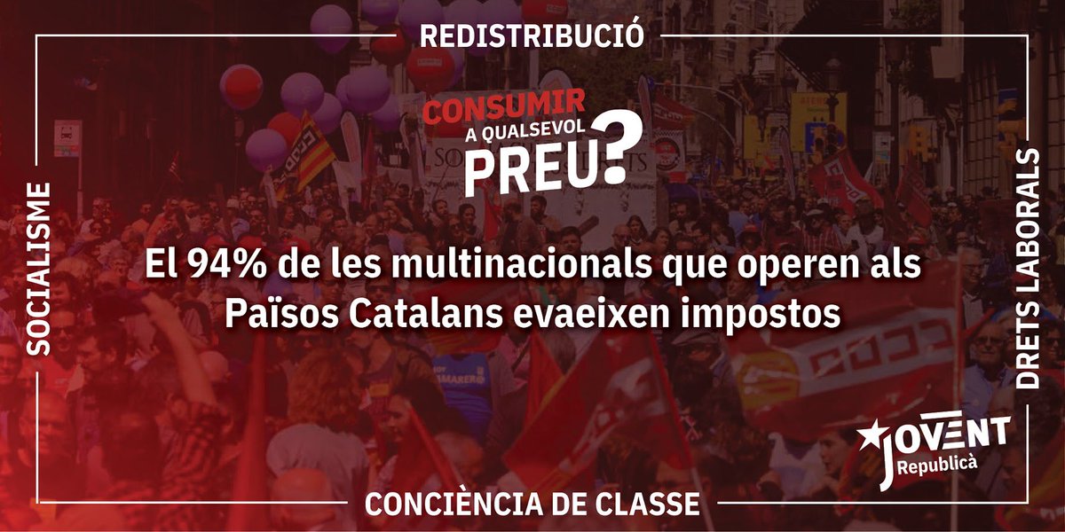 JoventRepublica's tweet photo. El comerç local produeix i reparteix riquesa entre les classes populars. En canvi, les grans multinacionals i cadenes comercials acumulen riquesa a les mans d’uns pocs 🎩

Aquests dies, tria on poses els teus diners! 💸

#ConsumirAQualsevolPreu? No, gràcies! ❌🛍 https://t.co/hB2jpUWG3A
