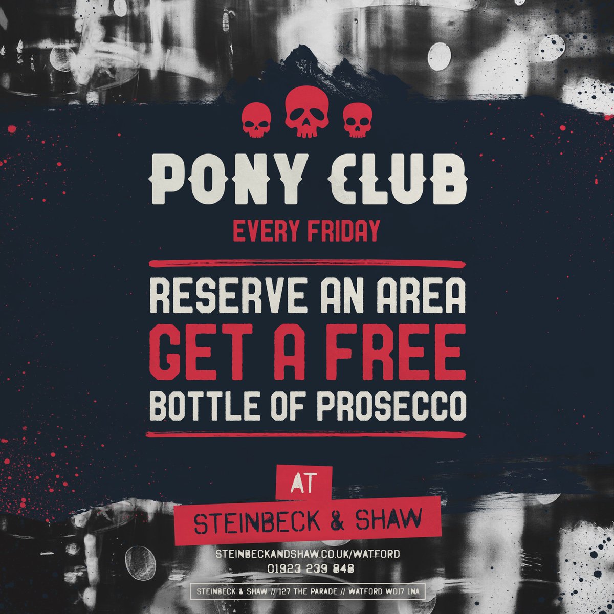 Don't forget you can join us tonight for The Pony Club and half-price drinks before 10pm!