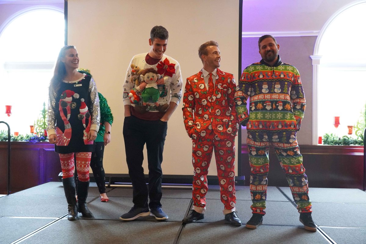 sensiba's tweet photo. We told you we are fun accountants! The SSF team showed up to our annual Holiday Luncheon ready to 'sleigh all day' in their holiday attire! 😎 
#tistheseason #ssfllp #accountantsarefun #holidayattire #sweaterweather #proudtobessf https://t.co/omzSrUnCDS