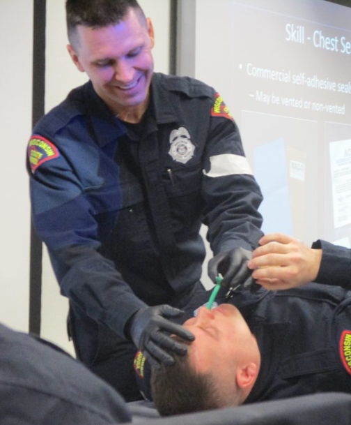 wistatepatrol's tweet photo. 45 WSP cadets completed Week 14 of training which included Tactical Emergency Critical Care for Law Enforcement Officers, Report Writing, and Integration Exercises. Each cadet passed the WSPA Phase II Exam. #wistatepatrol #trooper #statetrooper #65thRecruitClass #wsp.wi.gov https://t.co/67musOme3K