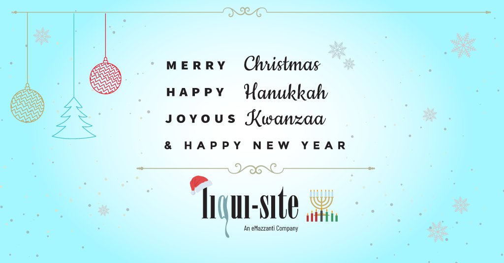 In the spirit of the holidays, we wish you and your families a joyous season and a healthy, prosperous 2020!

From the whole team at Liqui-site

#MerryChristmas #HappyHanukkah #JoyousKwanzaa #HappyNewYear
#YourDigitalPartner #Marketing #SEO #profitability