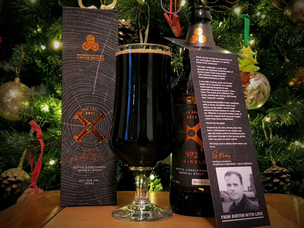 Been looking forward to this, a gift from @MarstonsBrewery Beer Club. Bottle 24,493 of 32,000. Marston's aren't known for their Imperial Stouts but they've done a great job with this one. Oakey, roasted, gentle bitterness and a little sweetness. If you see it, try it! Awesome!