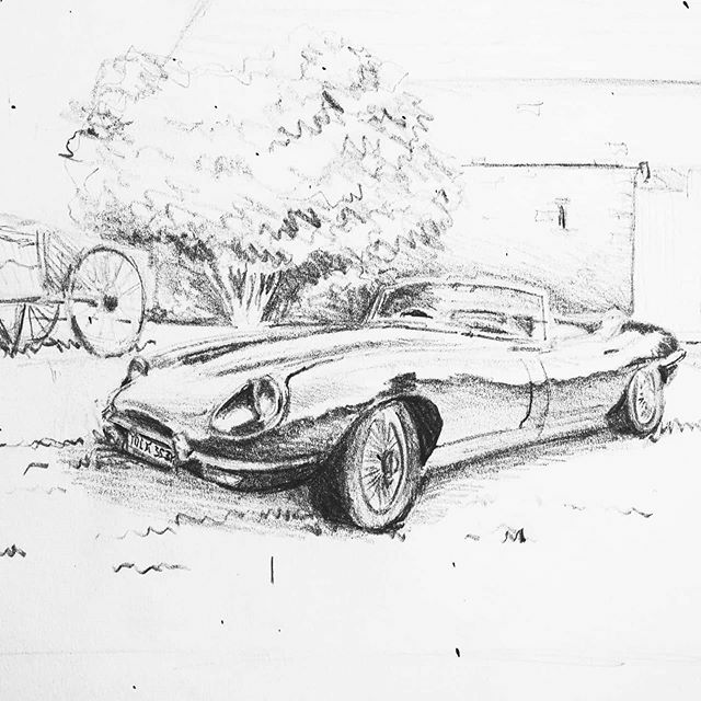 A sneak peek at the preliminary sketch for the recent E-Type Jaguar commission painting.
For more information about Bob's paintings visit: ift.tt/2mhVyAK (link in bio). #commission #painting #watercolour #etypejaguar #jaguar #classicvehicle #classiccar #sketch #pencil …