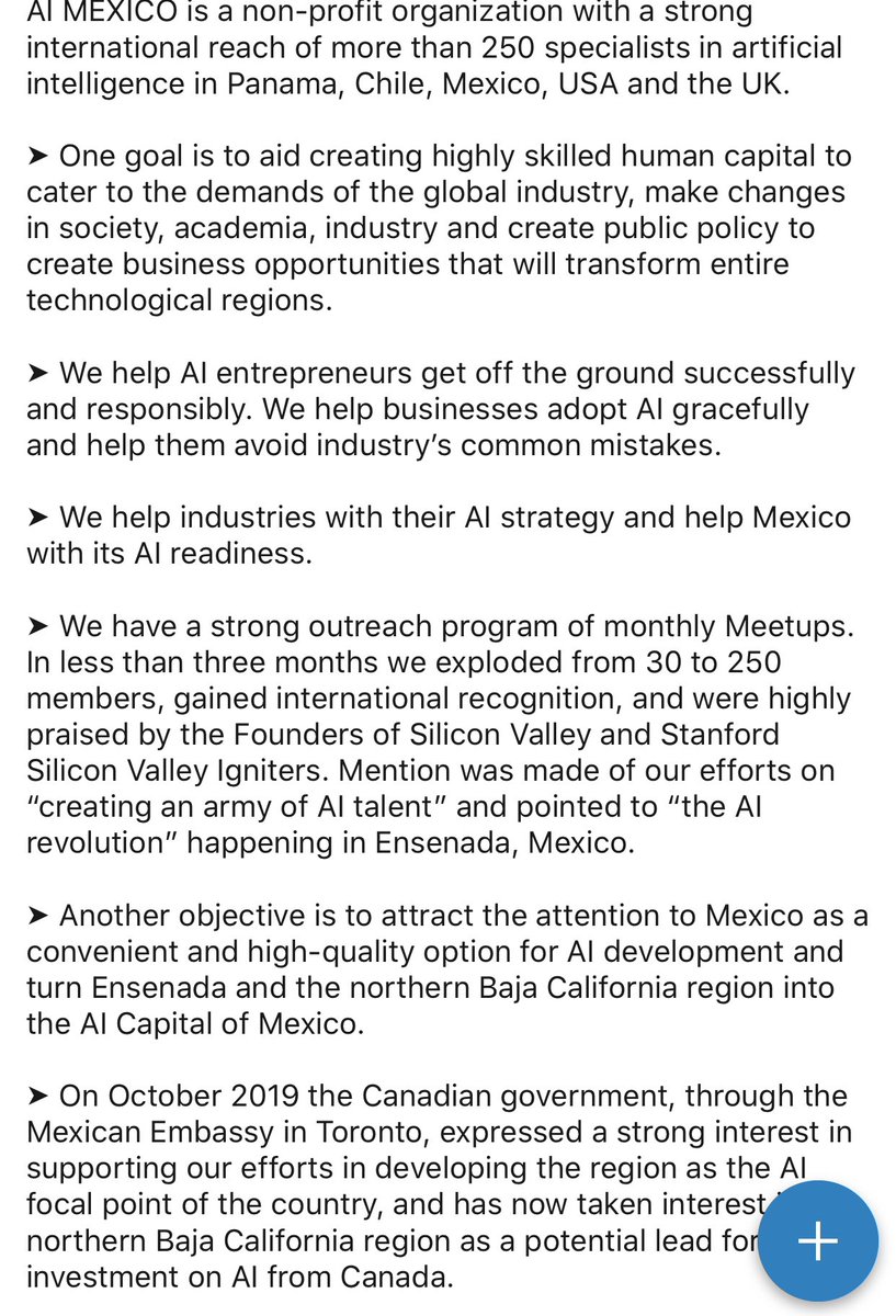 mexico_ai's tweet photo. We are #ai for #industry and #mexico’s #humancapital #facilitator for the globalindustry! #nonprofit 
Our #Meetup sessions are now #deeplearning.ai events #PieAndAI.
@AndrewYNg #NVIDIA #startup #SiliconValley #mexico #ensenada https://t.co/HB6dDoTGGc