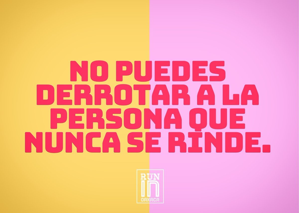 RunInOaxaca's tweet photo. ¡Jamás!
¡Siempre debemos dar batalla!
.
.
.
#CompartiendoKilómetros #CorrerNosUne 
#SomosRunIn #YoElegíCorrer #RunTime 
#PégateALoBueno #CorreConEstilo 
#CorreIn #RunInTeam #RunInTip 
#ÚltimosViernes #Viernes #FelizViernes
#ViernesDeGanarSeguidores https://t.co/aWA8DV0s5C