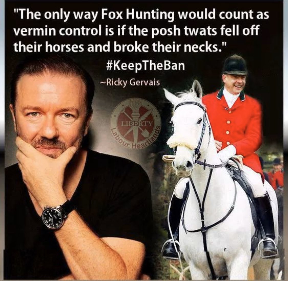 EDTVProductions's tweet photo. #KeepTheBan #RickyJervais #foxhunting #foxkiller #foxes #Hunting #BanFoxHunting #Vermin #ToryBritain #ToryLies #ToryMPsAtHunts #Toryscum #ConservativesOut https://t.co/P6kIEPdJe0