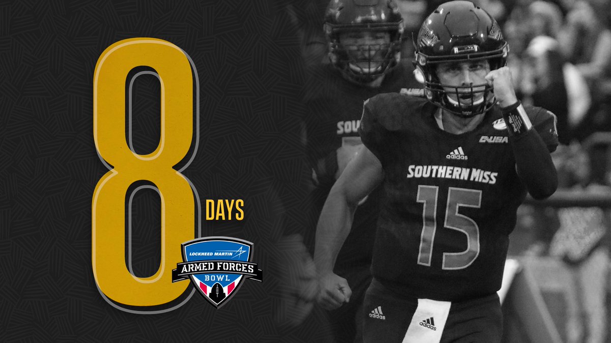 SouthernMissFB's tweet photo. One week and one day away. 😳

The bowl matchup you’ve always wanted: a rivalry renewed! #BeatTulane

🎟️ https://t.co/KcsHh8PQPX https://t.co/wXLiA2b885