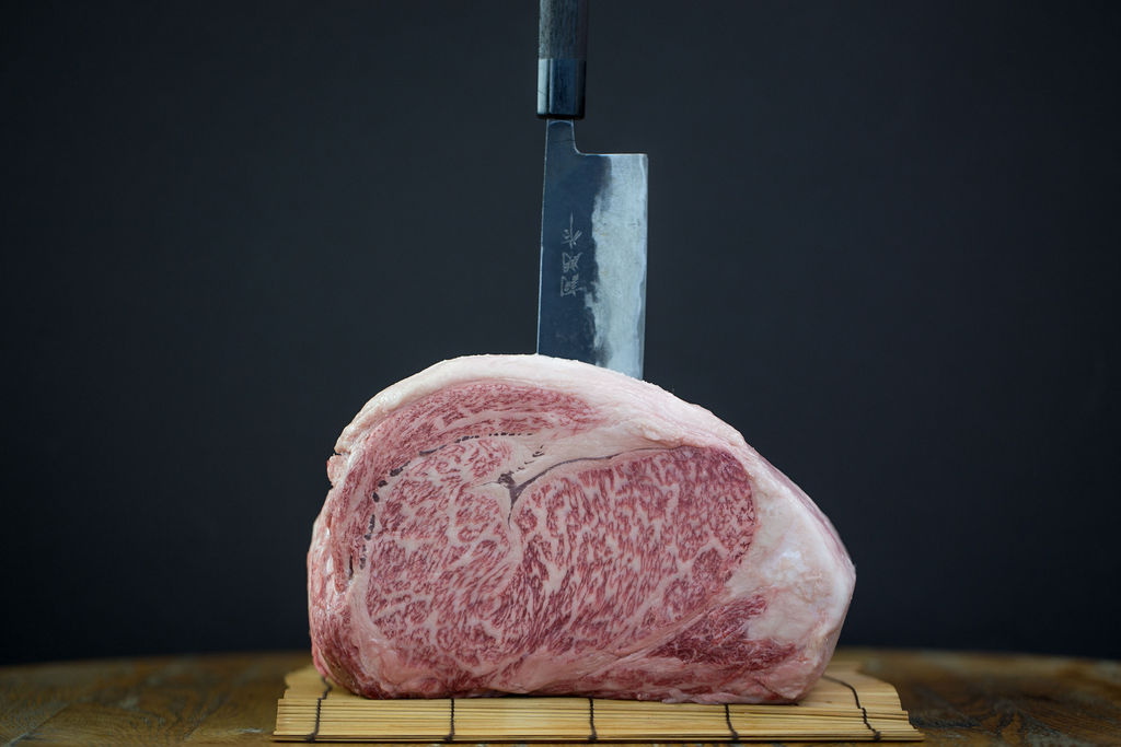 Now available, while supplies last: Hokkaido Snow Beef from Chateau Uenae, which is world-renowned for its flavor, marbling and tenderness. (Photo credit: Nicole Hennessy Photography)